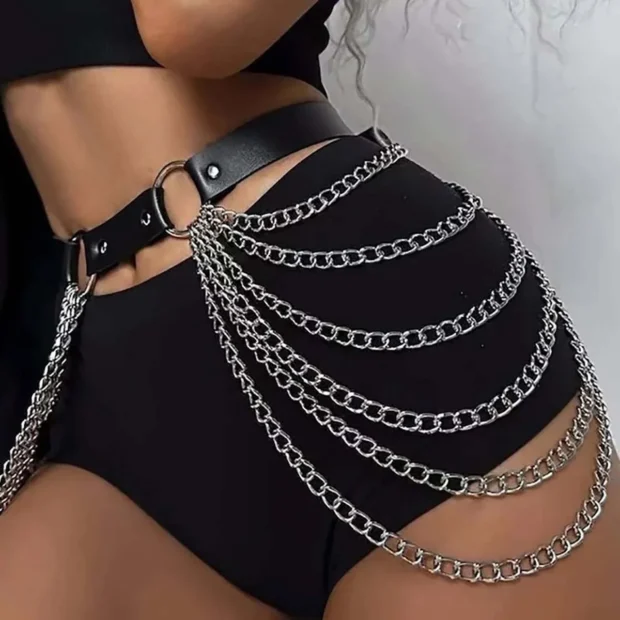 Harness z bocznymi łańcuchami