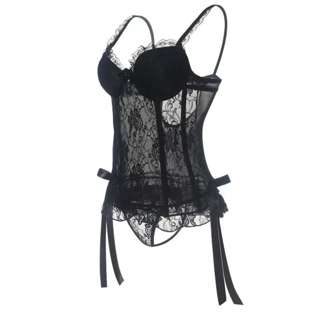 Koronkowy gorset z pasami