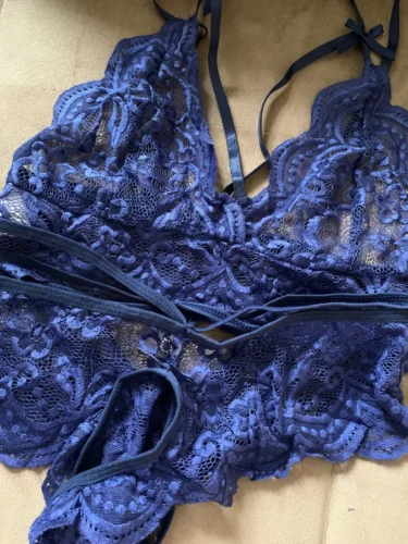 Zestaw z koronką i otwartym krokiem photo review