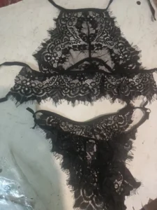 Koronkowy zestaw z topem w stylu halter photo review